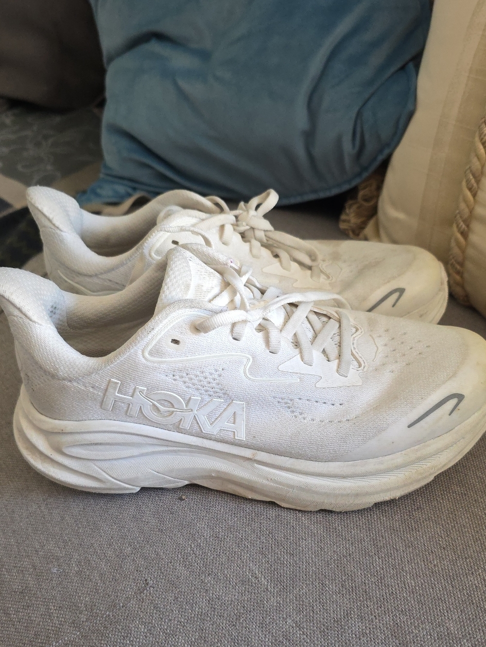 HOKA Women’s White Running Sneakers – Lightweight Cushioning